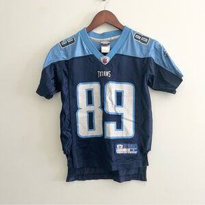 Reebok NFL Equipment Kids Tennessee #89 Wycheck Jersey Blue Mesh Sports Top SM 8